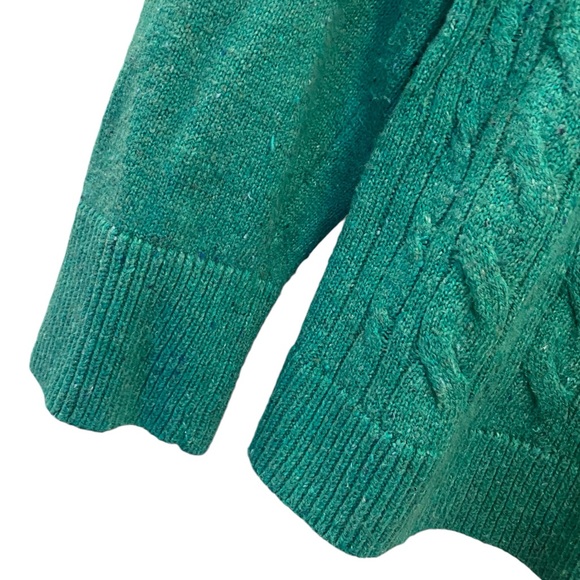 Talbots Green Cable Knit Sweater - Picture 5 of 11